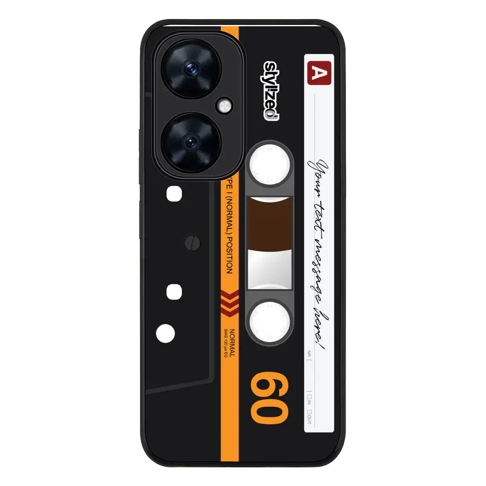 Huawei Nova 11i / Rugged Black Phone Case Custom Retro Cassette Tape Phone Case - Huawei - Stylizedd