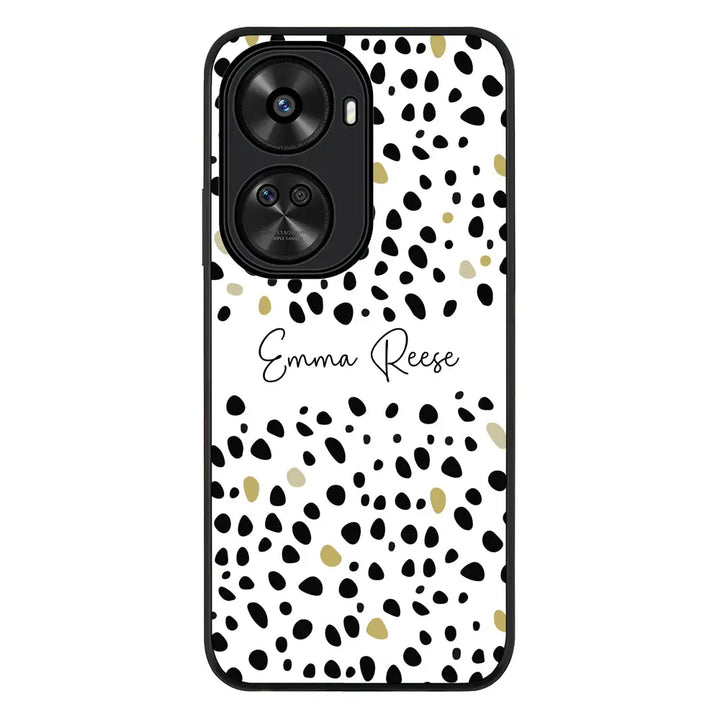 Huawei Nova 12 SE / nova 11 SE / Rugged Black Pebble Multi Color Custom Text, My Name Phone Case - Huawei - Stylizedd.com