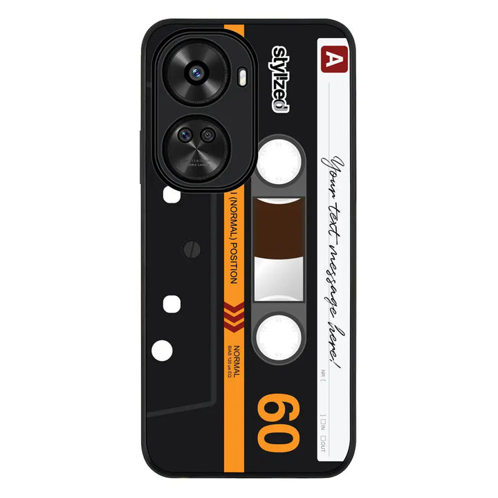 Huawei Nova 12 SE / nova 11 SE / Rugged Black Custom Retro Cassette Tape Phone Case - Huawei - Stylizedd.com