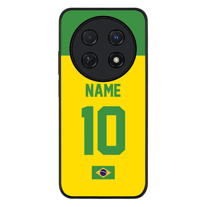 Huawei Nova 12i / Rugged Black Personalized Football Jersey Phone Case Custom Name & Number - Huawei - Stylizedd.com