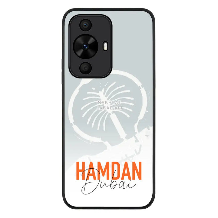 Huawei Nova 12s / nova 11 / nova 12 Lite / Rugged Black Personalized Location Map & Name, Phone Case - Huawei - Stylizedd.com