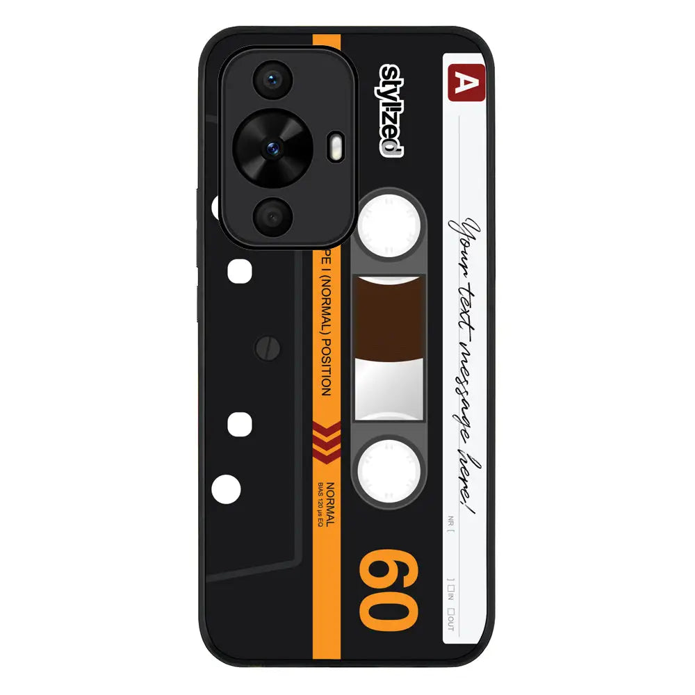 Huawei Nova 12s / nova 11 / nova 12 Lite / Rugged Black Custom Retro Cassette Tape Phone Case - Huawei - Stylizedd.com