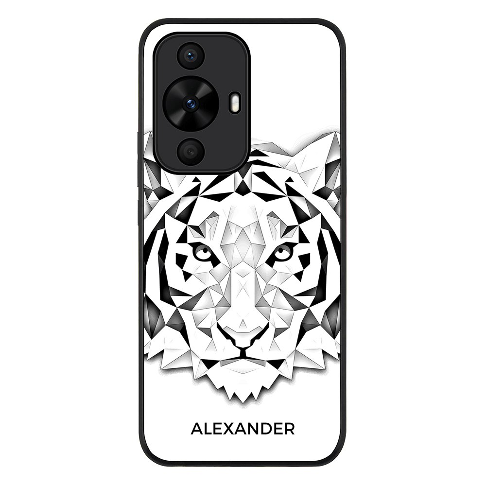 Huawei Nova 12s / nova 11 / nova 12 Lite / Rugged Black Personalized Text Low Poly Art Design Animals, Phone Case - Huawei - Stylizedd.com