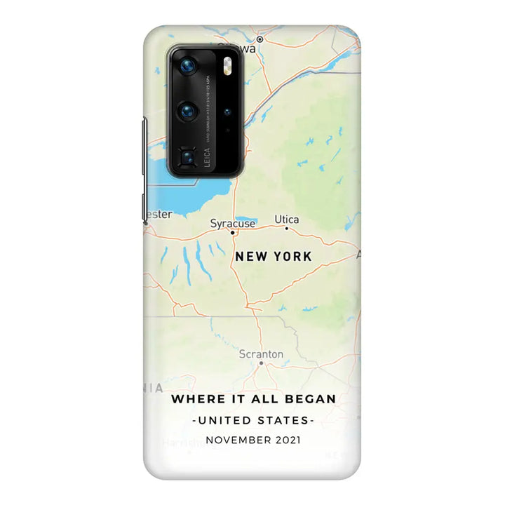 Huawei P40 Pro / Snap Classic Personalized map, Phone Case - Huawei - Stylizedd.com