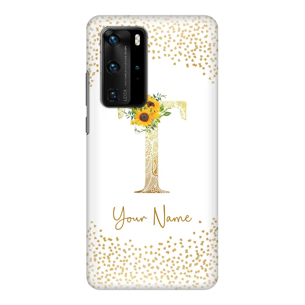 Huawei P40 Pro / Snap Classic Floral Mandala Initial Phone Case - Huawei - Stylizedd.com