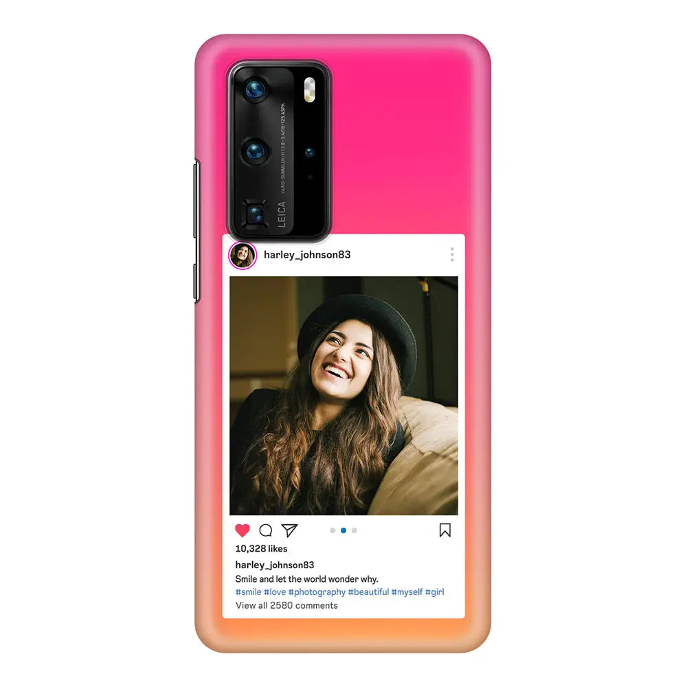 Huawei P40 Pro / Snap Classic Custom Photo Instagram Post Template, Phone Case - Huawei - Stylizedd.com