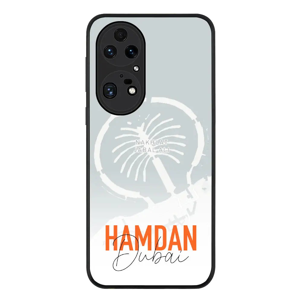 Huawei P50 Pro / Rugged Black Personalized Location Map & Name, Phone Case - Huawei - Stylizedd.com