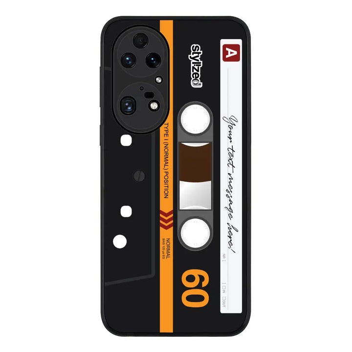 Huawei P50 Pro / Rugged Black Custom Retro Cassette Tape Phone Case - Huawei - Stylizedd.com