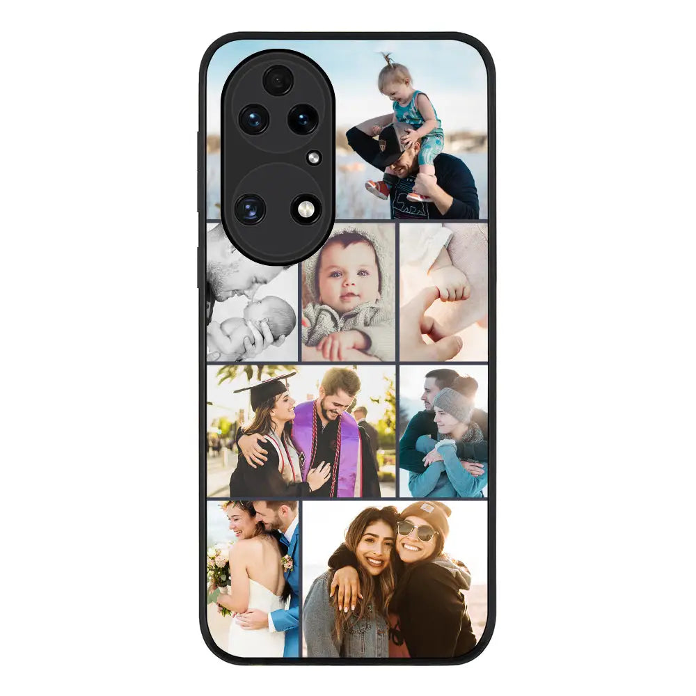 Huawei P50 / Rugged Black Phone Case Personalised Photo Collage Grid Phone Case - Huawei - Stylizedd