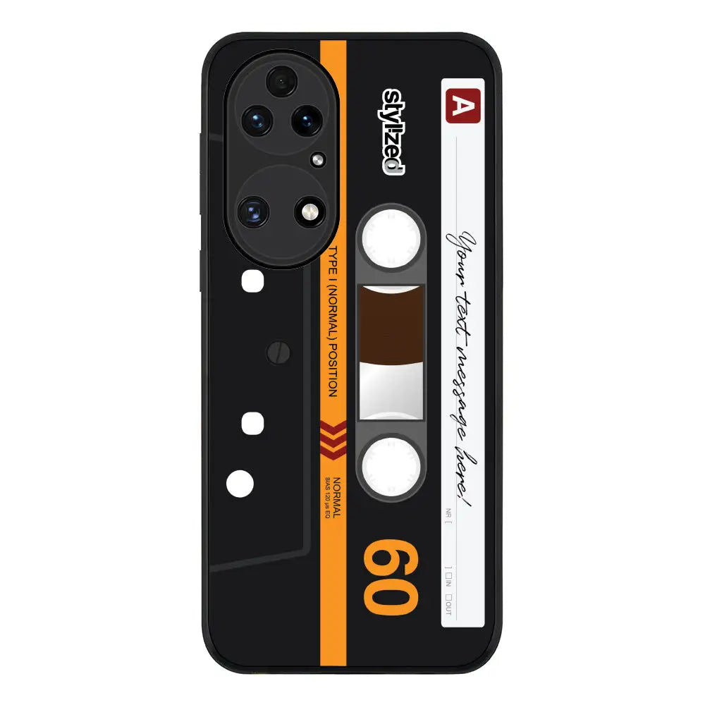 Huawei P50 / Rugged Black Custom Retro Cassette Tape Phone Case - Huawei - Stylizedd.com