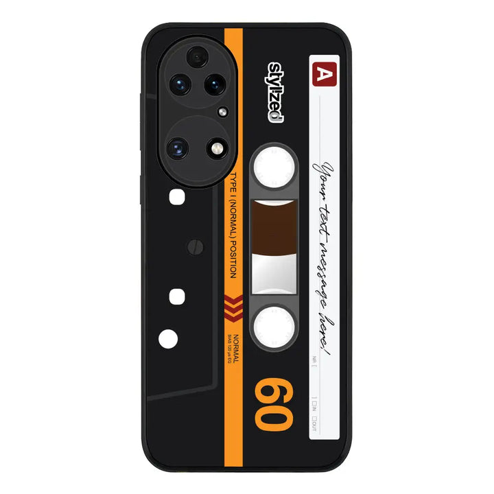 Huawei P50 / Rugged Black Custom Retro Cassette Tape Phone Case - Huawei - Stylizedd.com