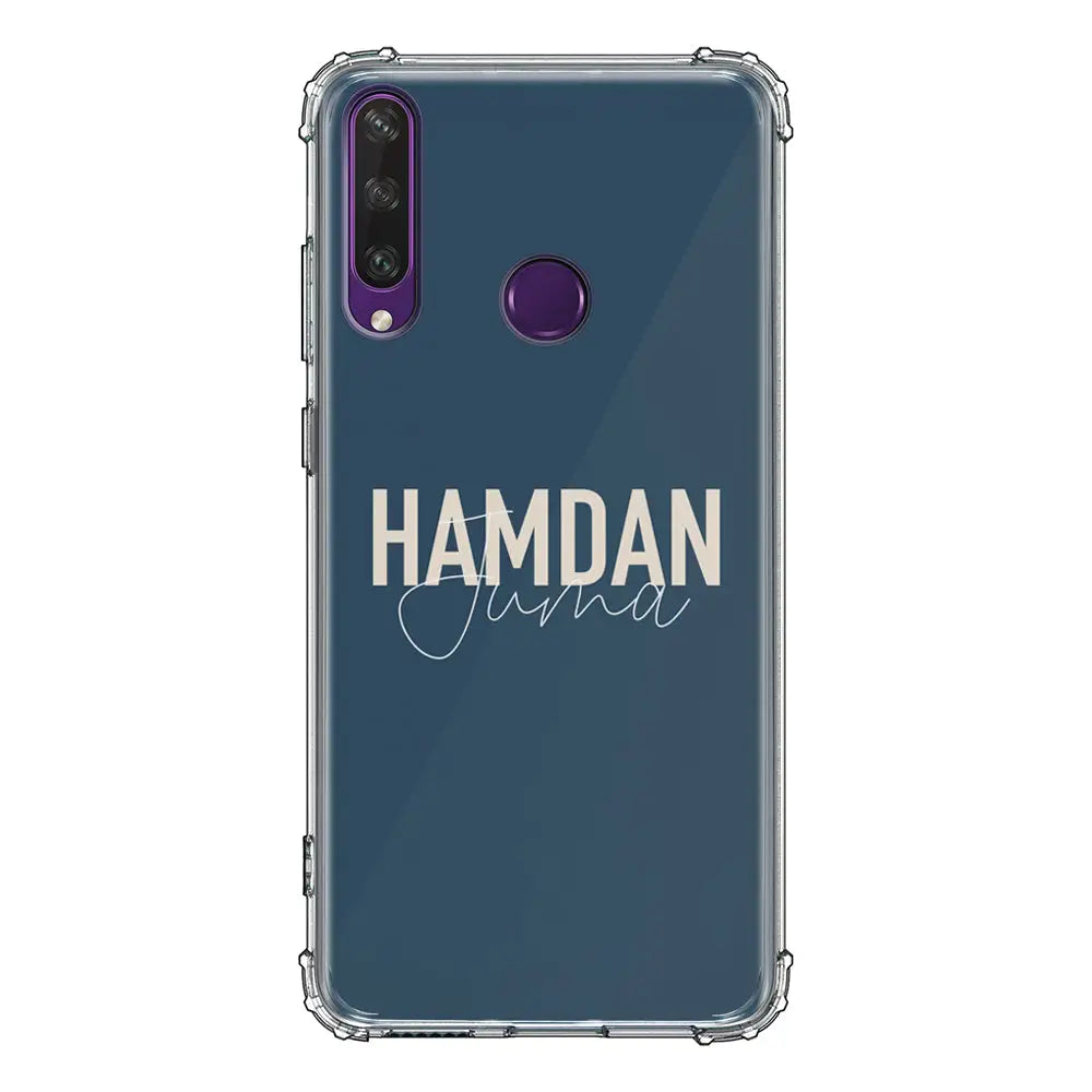 Huawei Y6P / Clear Classic Phone Case Personalized Name Horizontal, Phone Case - Huawei - Stylizedd