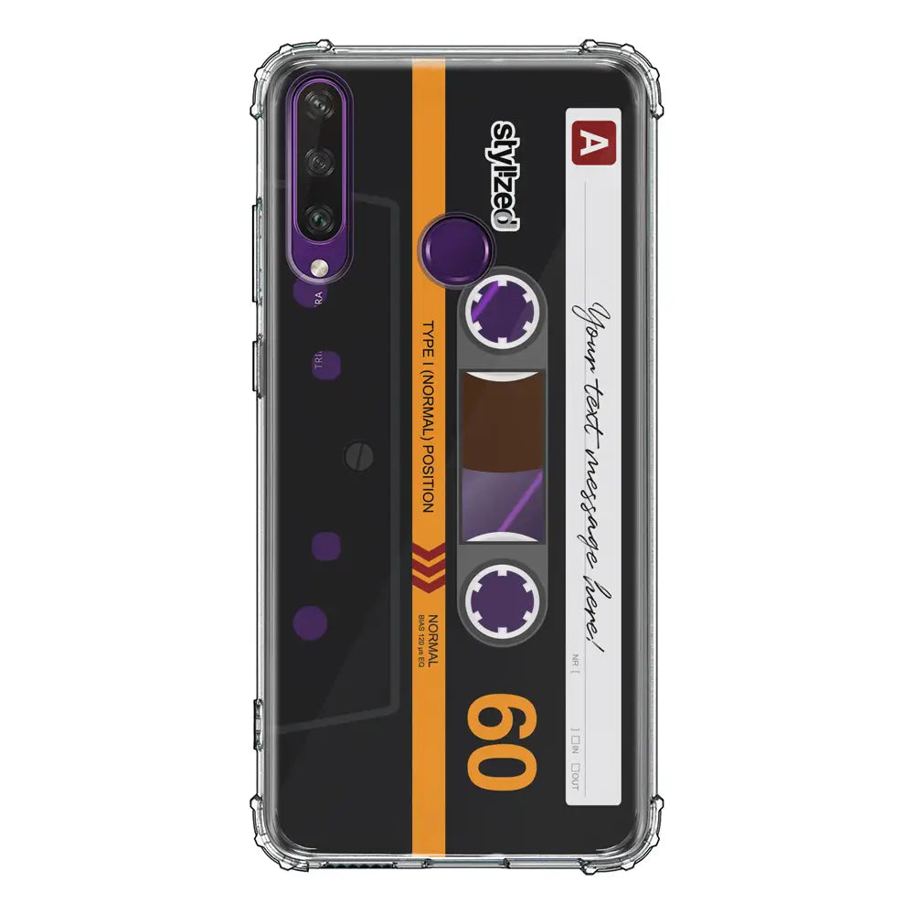 Huawei Y6P / Clear Classic Phone Case Custom Retro Cassette Tape Phone Case - Huawei - Stylizedd
