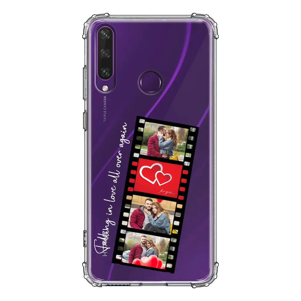 Huawei Y6P / Clear Classic Phone Case Custom Valentine Photo Film Strips, Phone Case - Huawei - Stylizedd