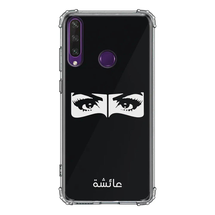 Huawei Y6P / Clear Classic Custom Name Niqabi Eye, Phone Case - Huawei - Stylizedd.com