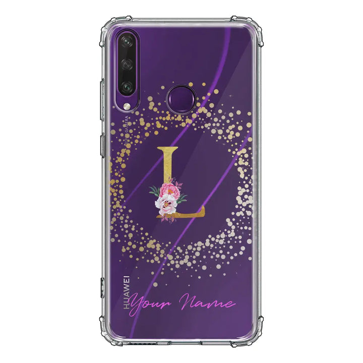 Huawei Y6P / Clear Classic Floral Initial Phone Case - Huawei - Stylizedd.com