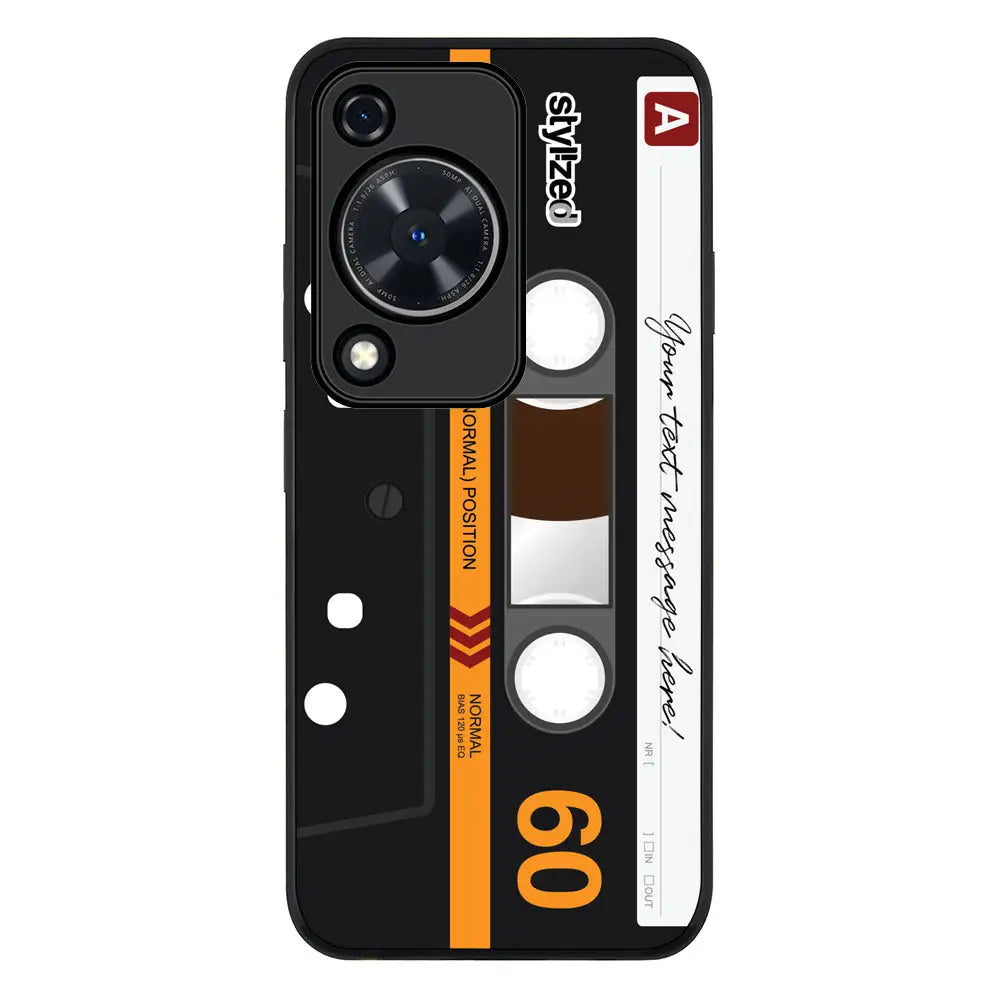 Huawei Nova Y72 / Enjoy 70 / Rugged Black Custom Retro Cassette Tape Phone Case - Huawei - Stylizedd.com