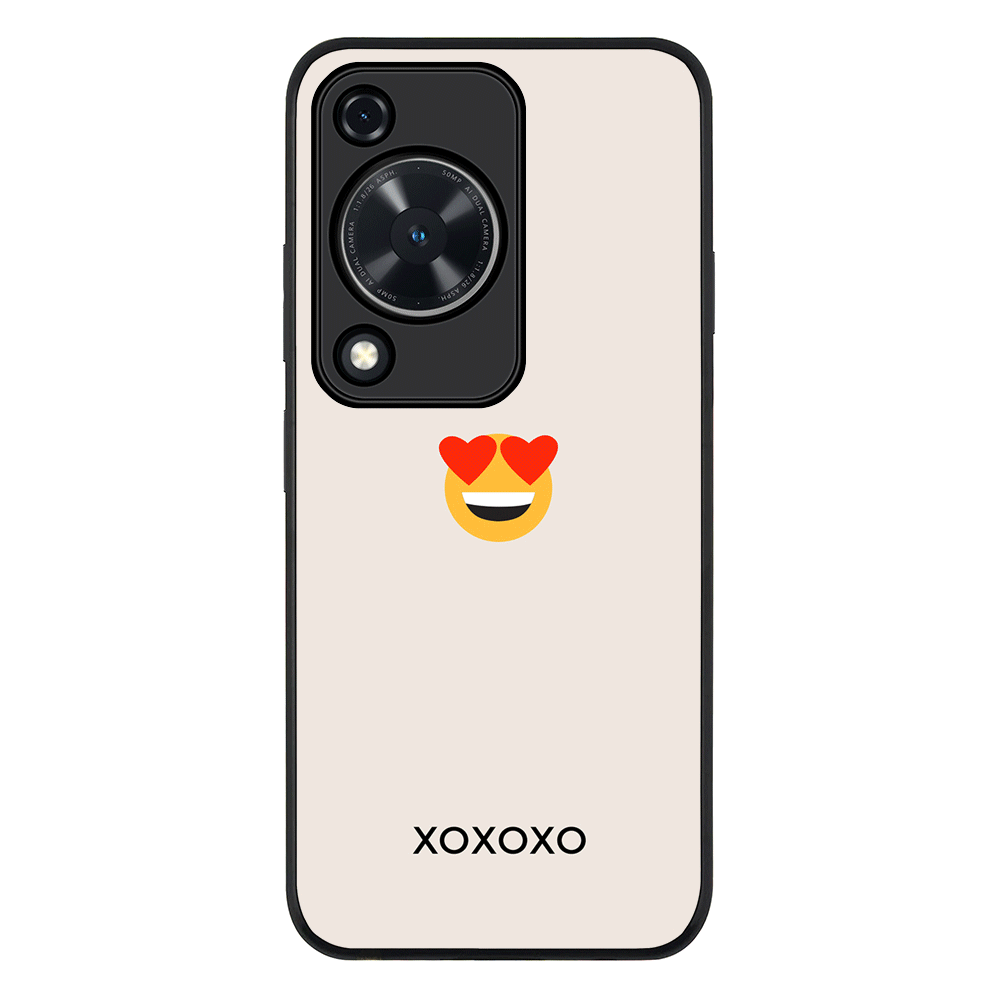 Huawei Nova Y72 / Enjoy 70 / Rugged Black Custom Text Emojis Emoticons, Phone Case - Huawei - Stylizedd.com