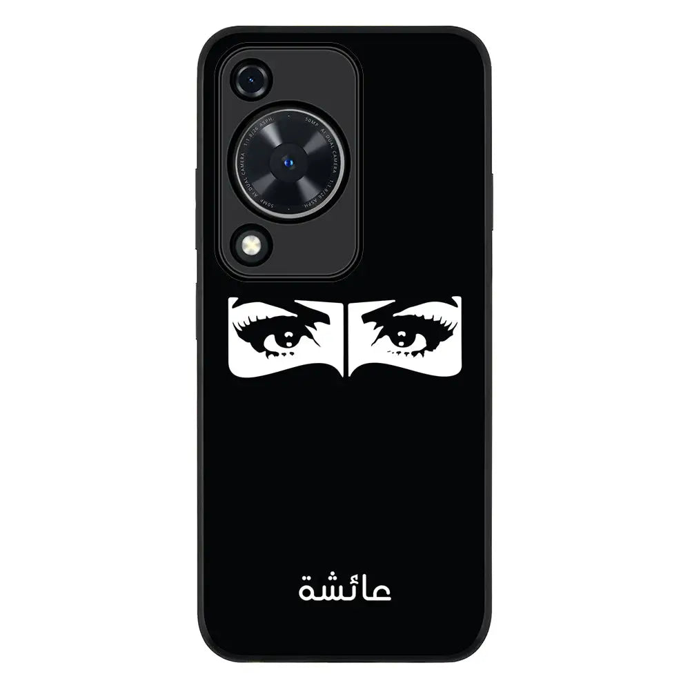 Huawei Nova Y72 / Enjoy 70 / Rugged Black Custom Name Niqabi Eye, Phone Case - Huawei - Stylizedd.com