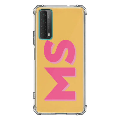 Huawei Y7A / P Smart 2021 / Clear Classic Phone Case Personalized Monogram Initial 3D Shadow Text Phone Case - Huawei - Stylizedd