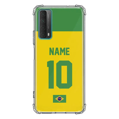Huawei Y7A / P Smart 2021 / Clear Classic Personalized Football Jersey Phone Case Custom Name & Number - Huawei - Stylizedd.com