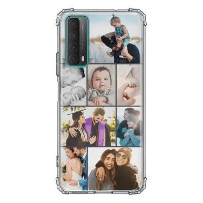 Huawei Y7A / P Smart 2021 / Clear Classic Phone Case Personalised Photo Collage Grid Phone Case - Huawei - Stylizedd
