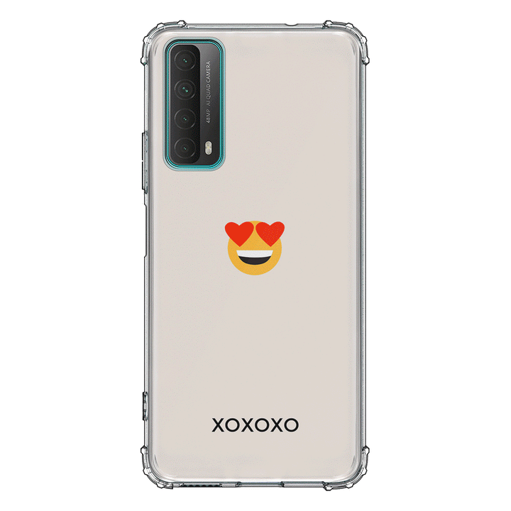 Huawei Y7A / P Smart 2021 / Clear Classic Custom Text Emojis Emoticons, Phone Case - Huawei - Stylizedd.com