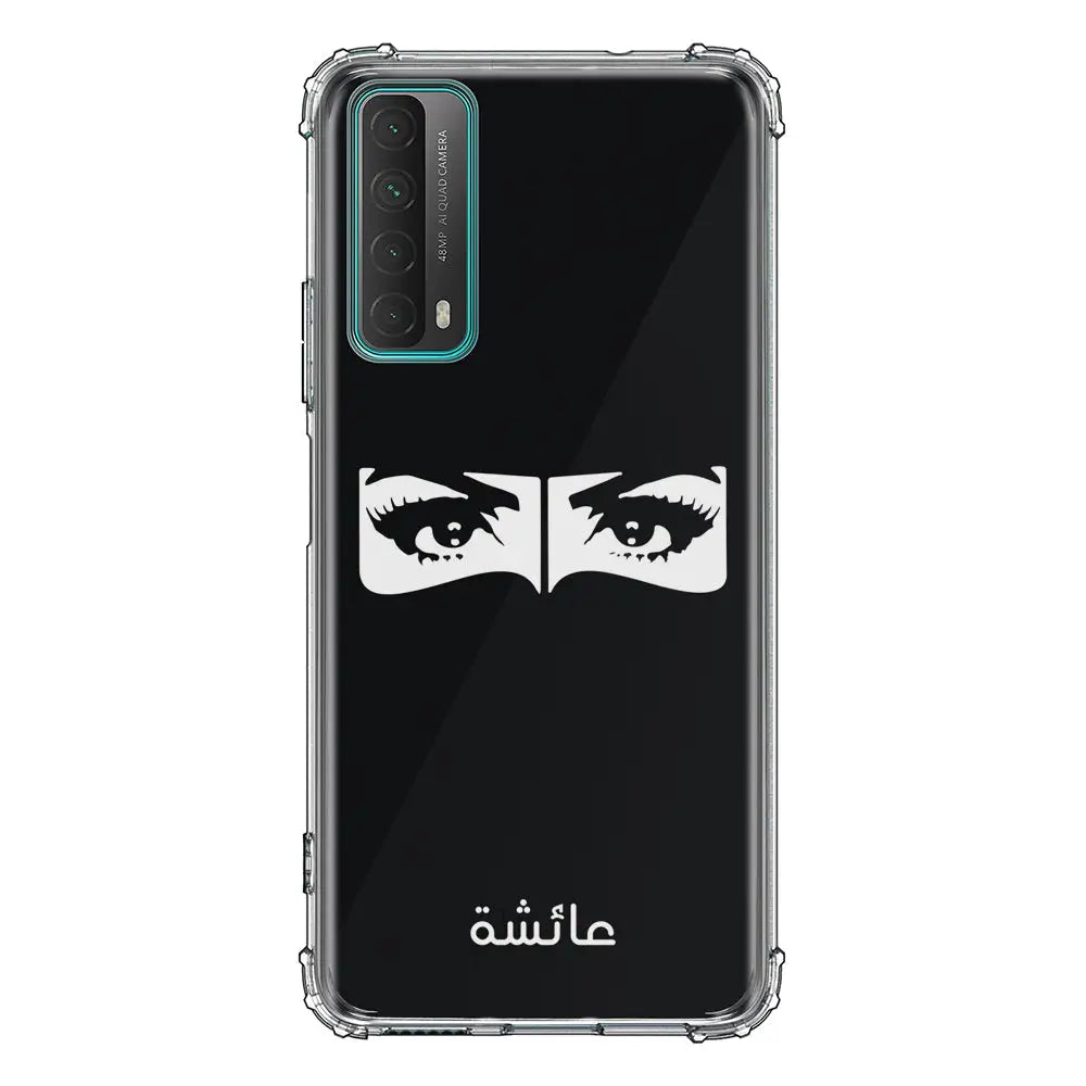 Huawei Y7A / P Smart 2021 / Clear Classic Custom Name Niqabi Eye, Phone Case - Huawei - Stylizedd.com