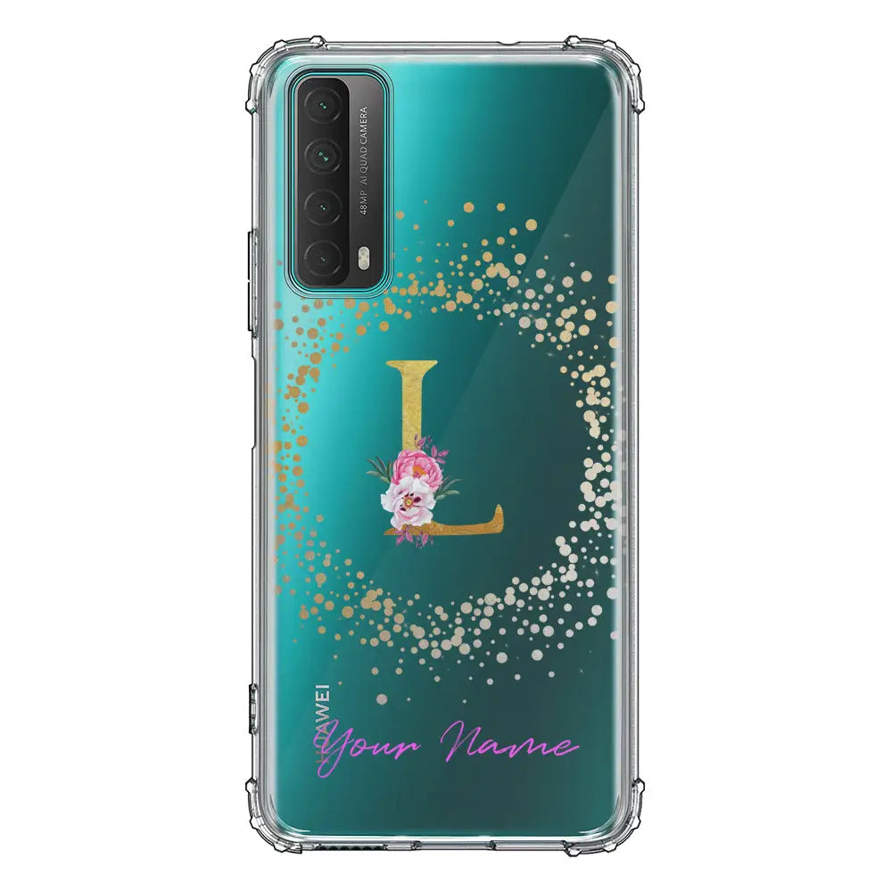 Huawei Y7A / P Smart 2021 / Clear Classic Floral Initial Phone Case - Huawei - Stylizedd.com