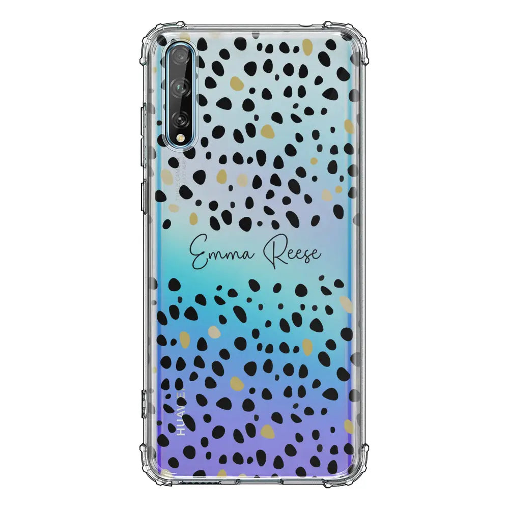 Huawei Y8P / Clear Classic Pebble Multi Color Custom Text, My Name Phone Case - Huawei - Stylizedd.com