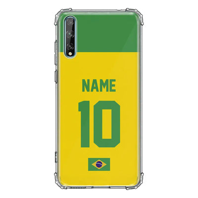 Huawei Y8P / Clear Classic Phone Case Personalized Football Jersey Phone Case Custom Name & Number - Huawei - Stylizedd