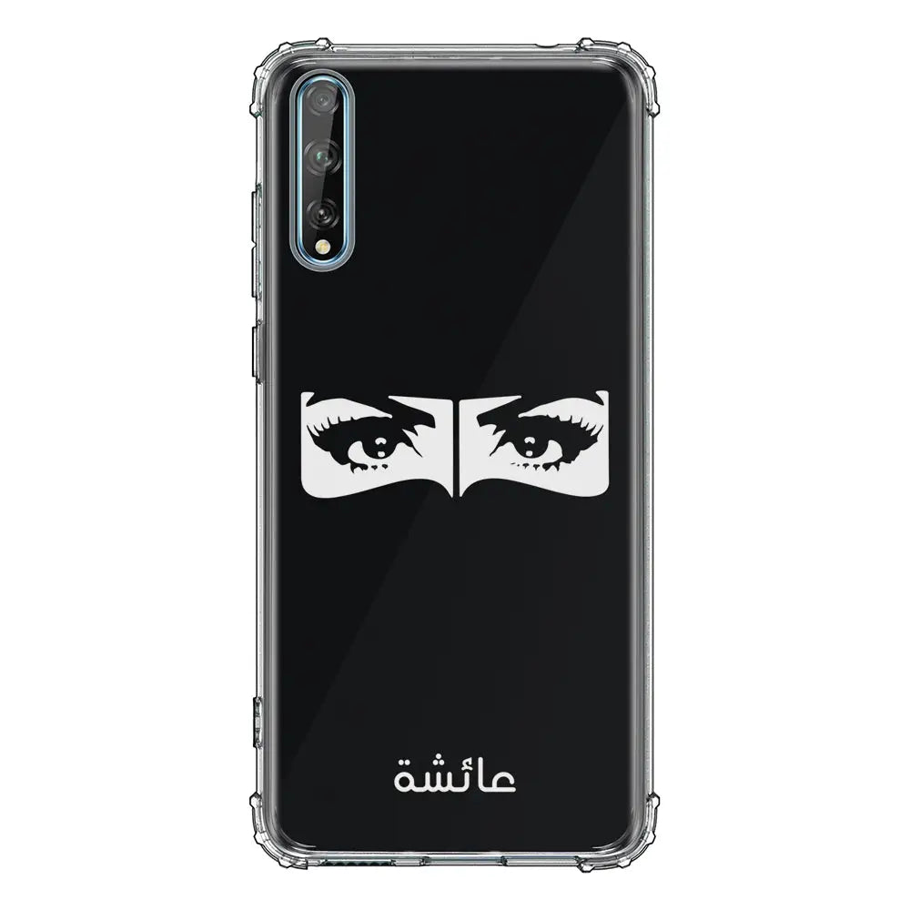 Huawei Y8P / Clear Classic Custom Name Niqabi Eye, Phone Case - Huawei - Stylizedd.com