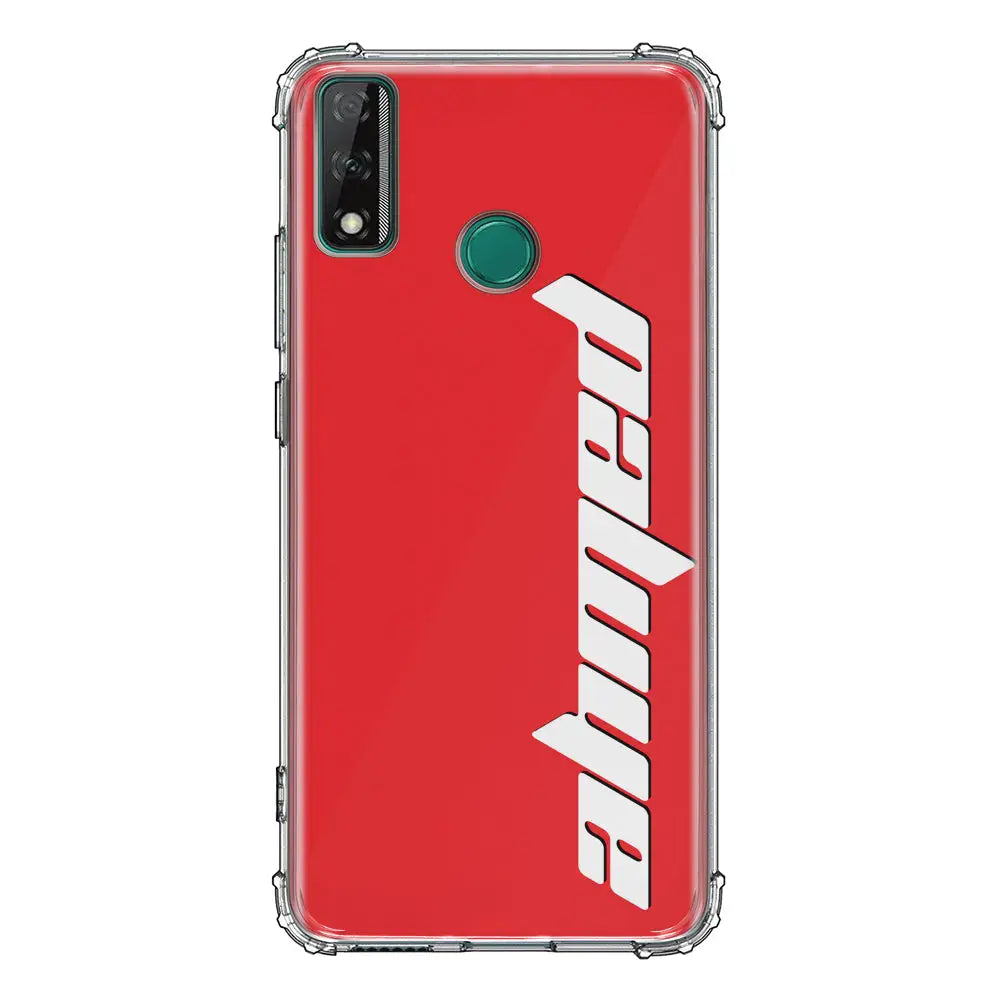 Huawei Y8S / Clear Classic Custom Text, Vertical Name Phone Case - Huawei - Stylizedd.com