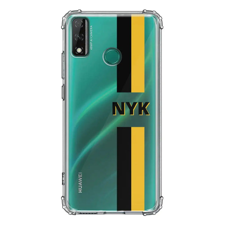 Huawei Y8S / Clear Classic Custom Striped Monogram Phone Case - Huawei - Stylizedd.com