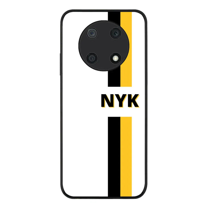 Huawei Nova Y90 / Rugged Black Custom Striped Monogram Phone Case - Huawei - Stylizedd.com