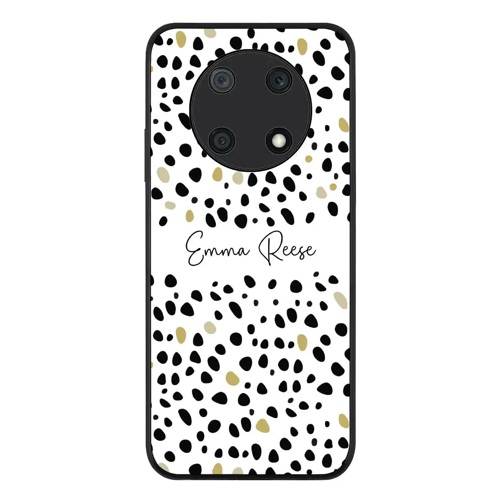 Huawei Nova Y90 / Rugged Black Pebble Multi Color Custom Text, My Name Phone Case - Huawei - Stylizedd.com