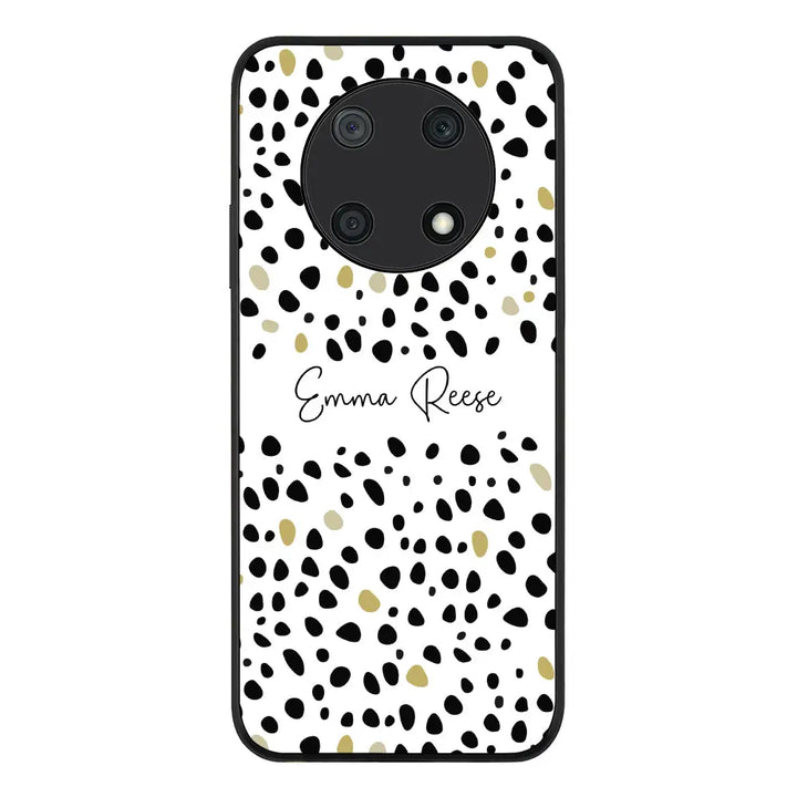 Huawei Nova Y90 / Rugged Black Pebble Multi Color Custom Text, My Name Phone Case - Huawei - Stylizedd.com