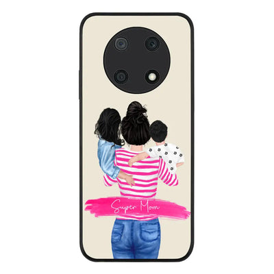 Huawei Nova Y90 / Rugged Black Custom Clipart Text Mother Son & Daughter Phone Case - Huawei - Stylizedd.com