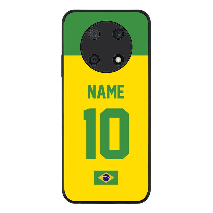 Huawei Nova Y90 / Rugged Black Personalized Football Jersey Phone Case Custom Name & Number - Huawei - Stylizedd.com