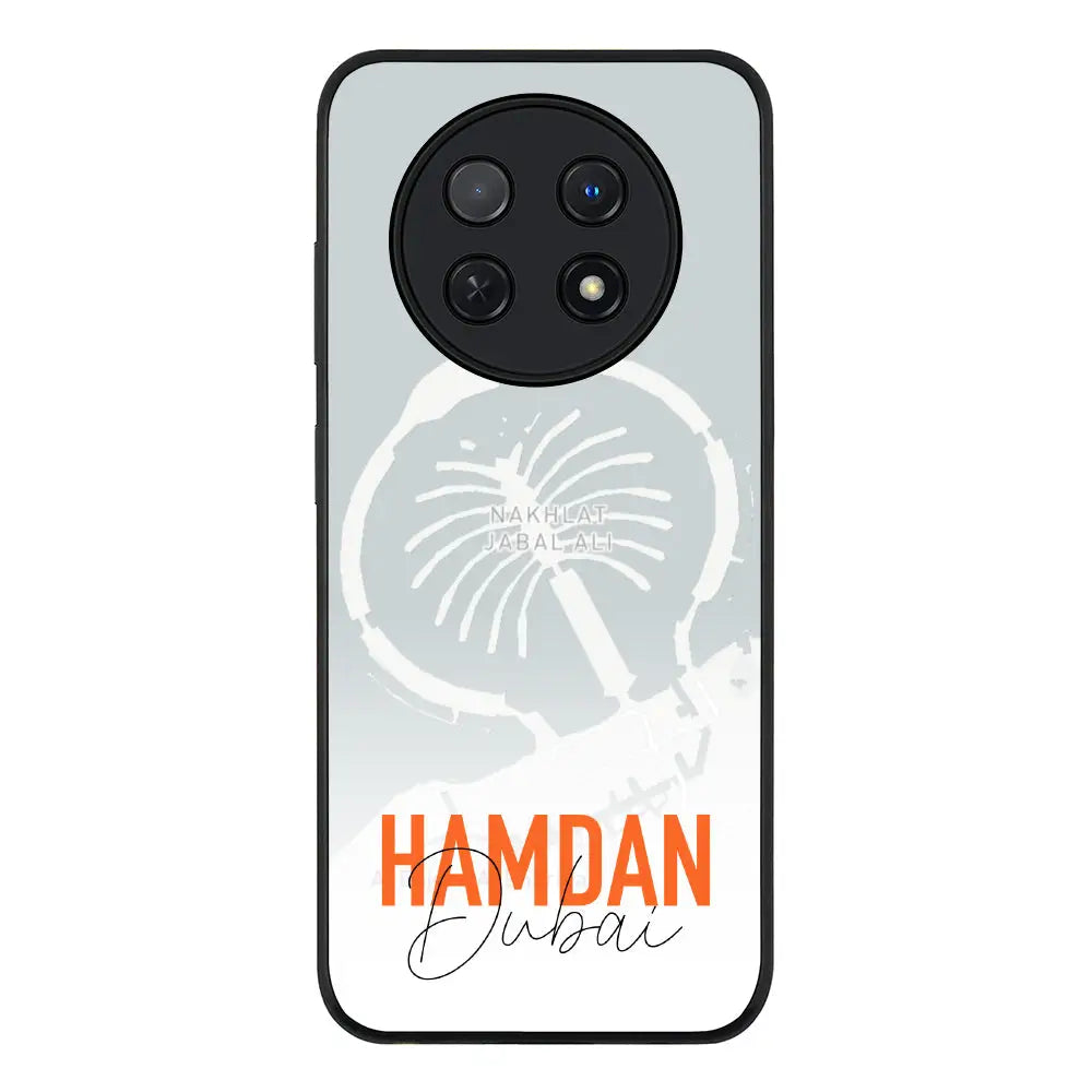 Personalized Location Map & Name Phone Case - Huawei - Nova Y91 4G / Enjoy 60X / Rugged Black -