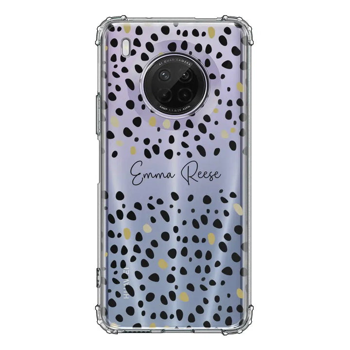 Huawei Y9A / Clear Classic Pebble Multi Color Custom Text, My Name Phone Case - Huawei - Stylizedd.com