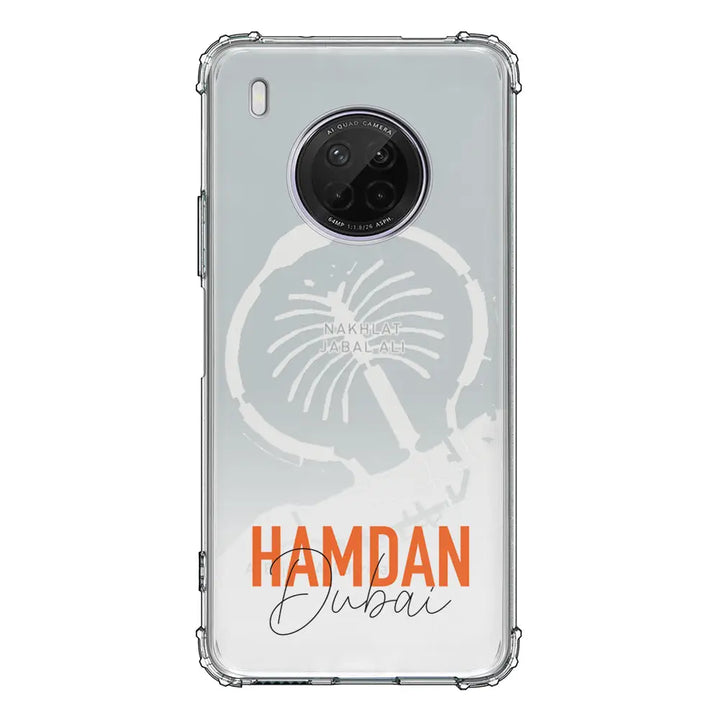 Huawei Y9A / Clear Classic Personalized Location Map & Name, Phone Case - Huawei - Stylizedd.com