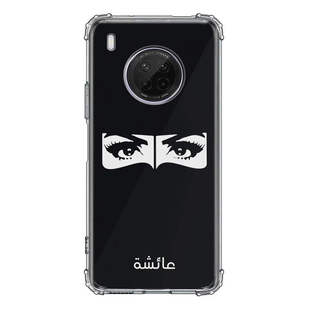 Huawei Y9A / Clear Classic Custom Name Niqabi Eye, Phone Case - Huawei - Stylizedd.com