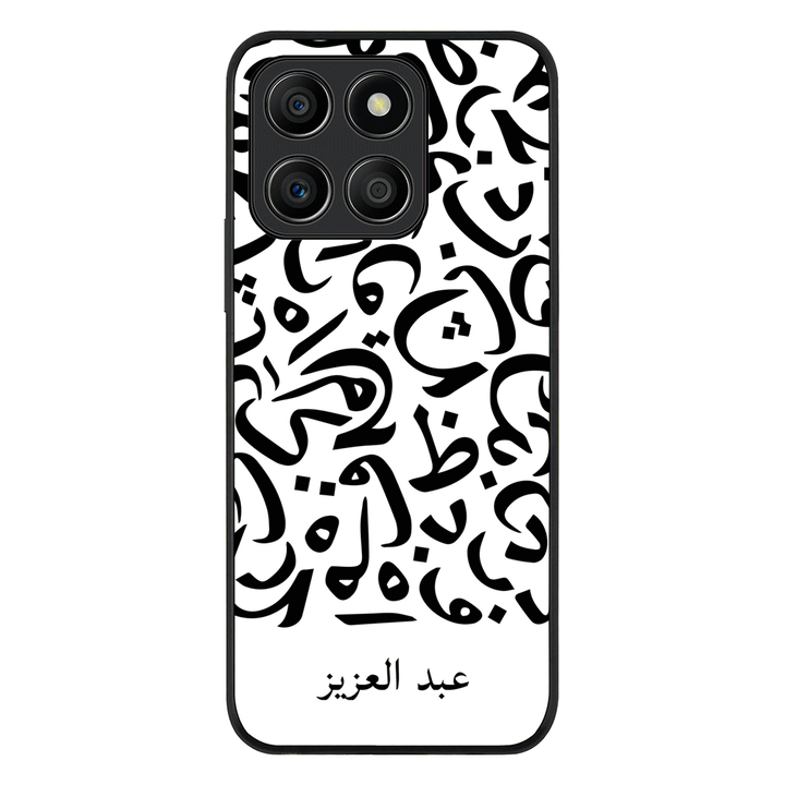 Honor X6a / Rugged Black Personalized Name Arabic Calligraphy Letters, Phone Case - Honor - Stylizedd.com