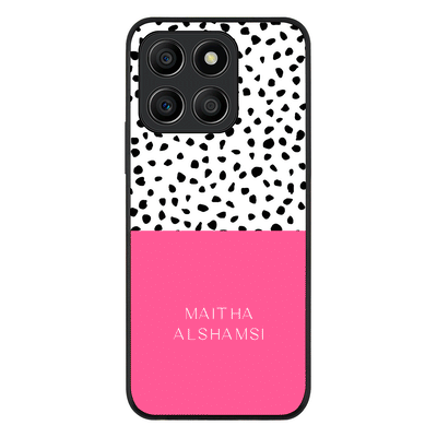 Honor X6a / Rugged Black Phone Case Personalized Text Colorful Spotted Dotted, Phone Case - Honor - Stylizedd