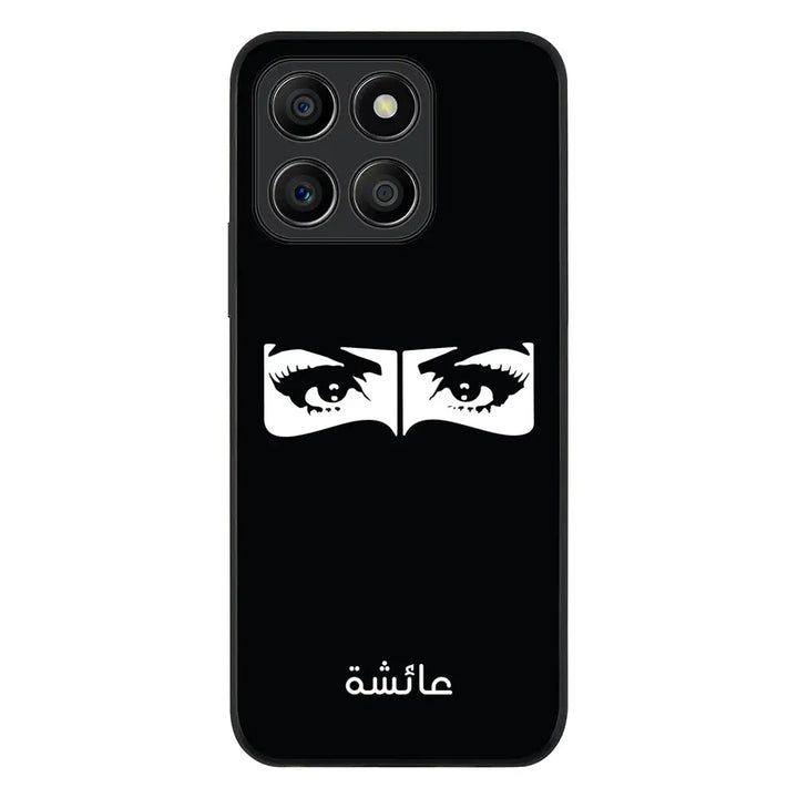 Honor X6a / Rugged Black Custom Name Niqabi Eye, Phone Case - Honor - Stylizedd.com