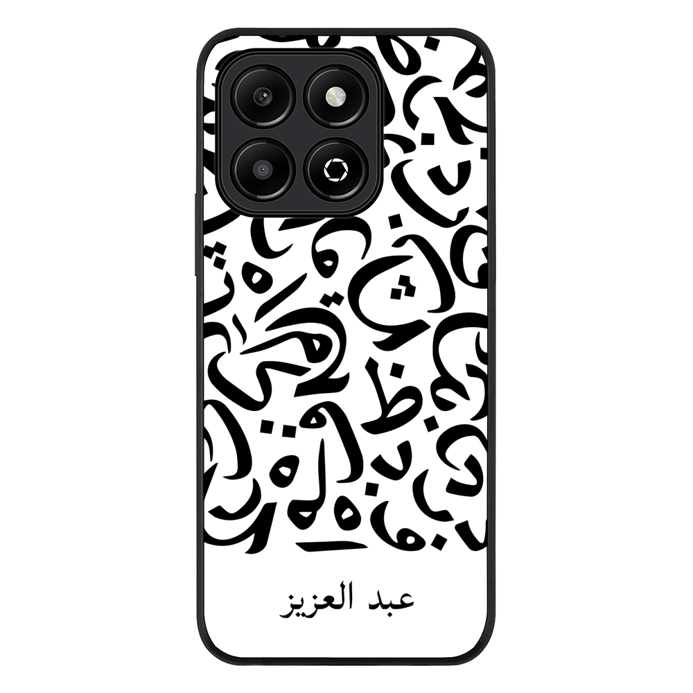 Honor X6b / Rugged Black Personalized Name Arabic Calligraphy Letters, Phone Case - Honor - Stylizedd.com