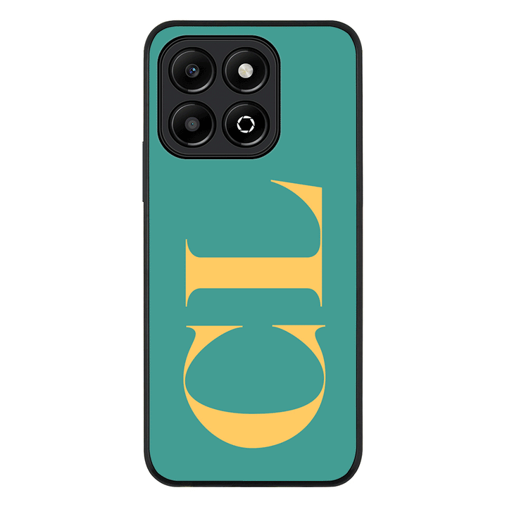 Personalized Monogram Large Initial 3D Shadow Text Phone Case - Honor - X6b / Rugged Black