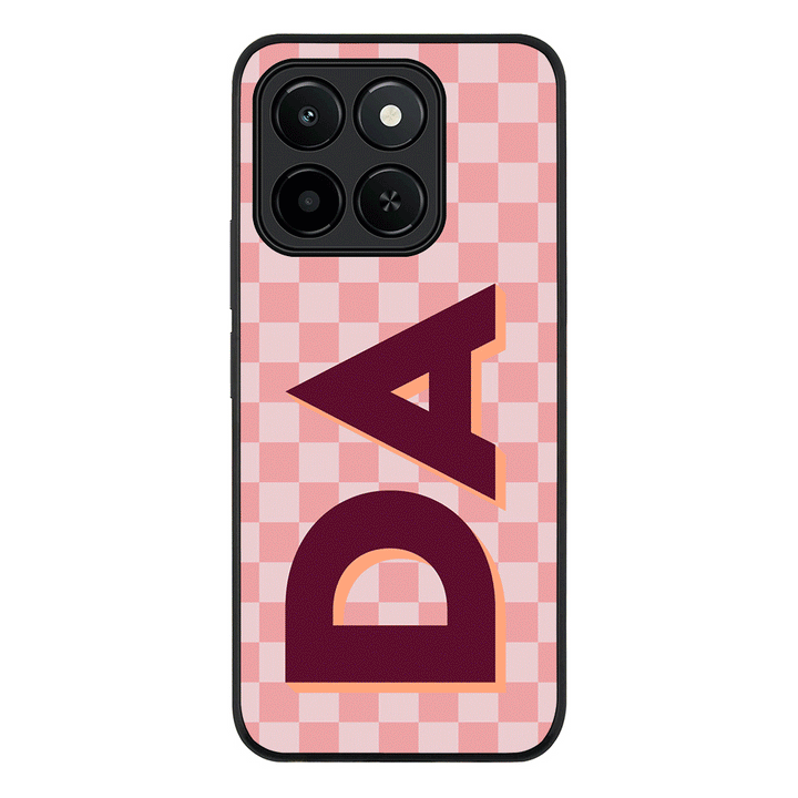 Custom Monogram Initial Small Checkerboard, Phone Case - Honor
