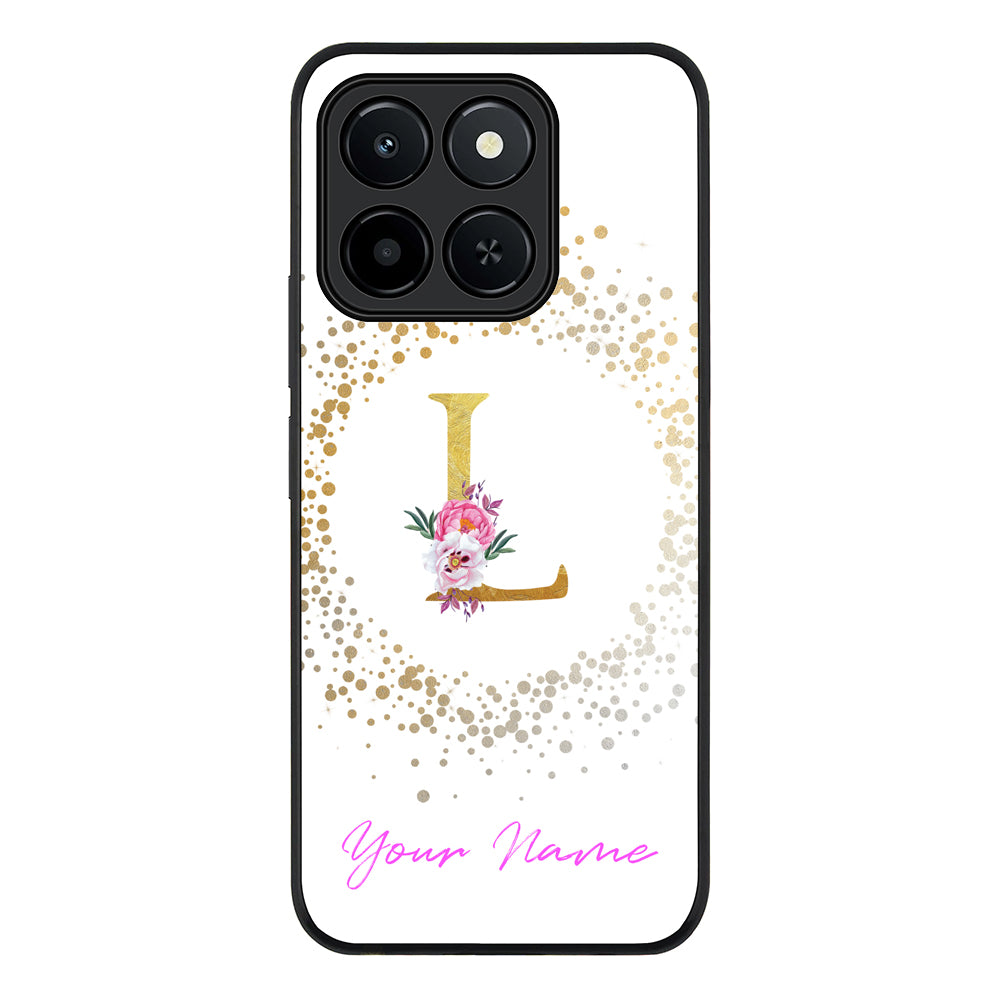 Floral Initial Phone Case - Honor